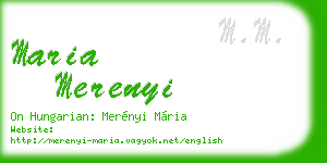 maria merenyi business card