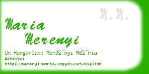 maria merenyi business card